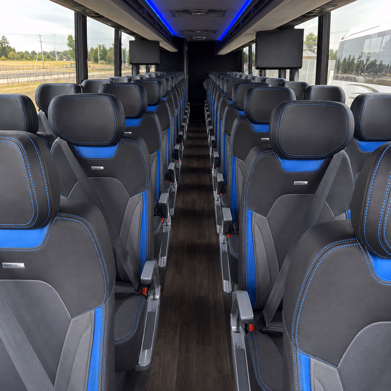 bellflower charter bus interior