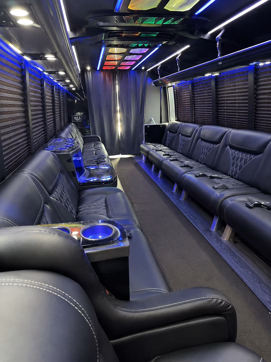 party buses for the bridal party before the ceremony in bellflower